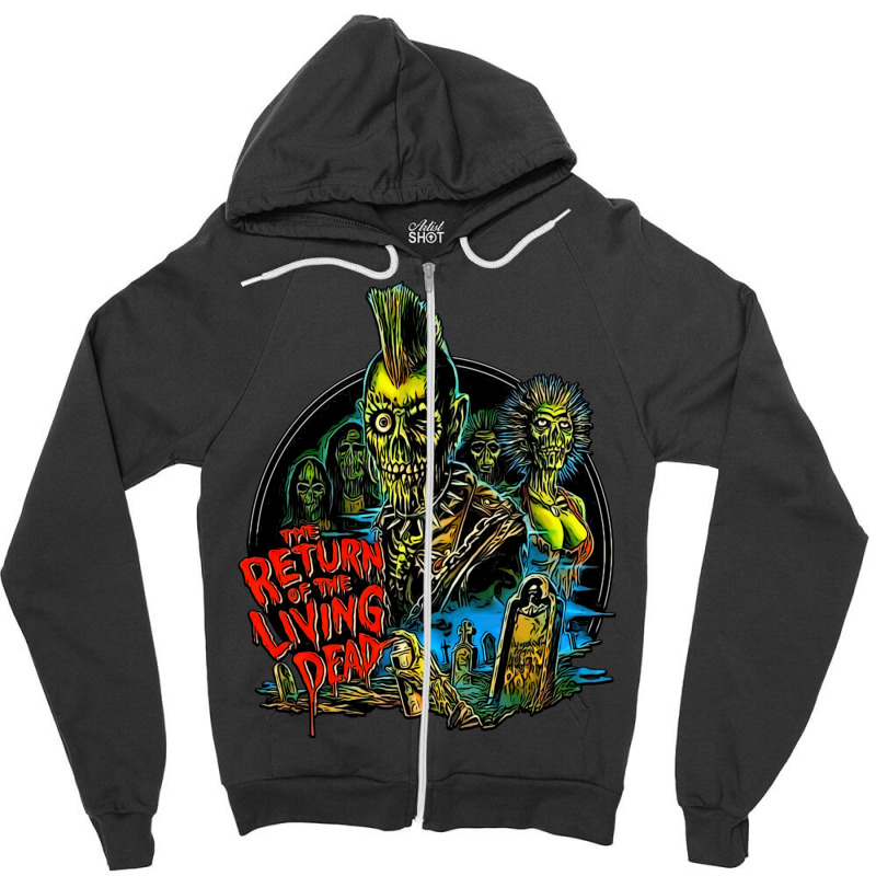 Return Of The Living Dead Tarman Poster Art Zipper Hoodie | Artistshot