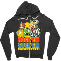 Rock'em Sock'em Synthezoids Zipper Hoodie | Artistshot