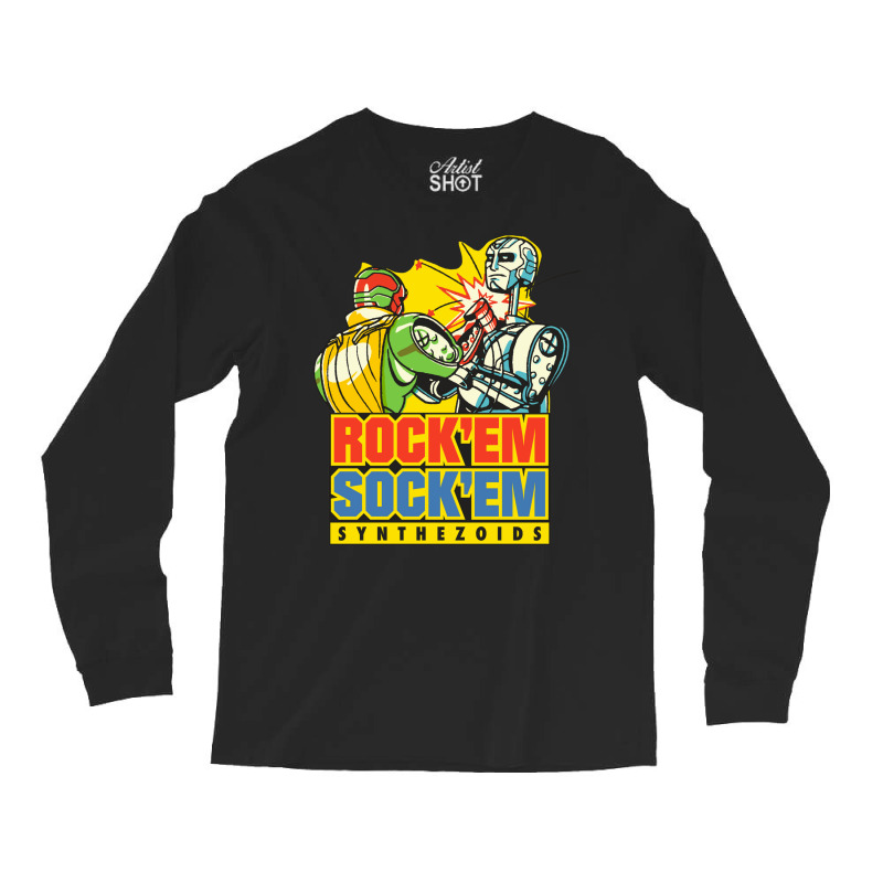 Rock'em Sock'em Synthezoids Long Sleeve Shirts | Artistshot