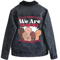 We Can Do That Equality Feminism Feminist Women's Day T Shirt Unisex Sherpa-lined Denim Jacket | Artistshot