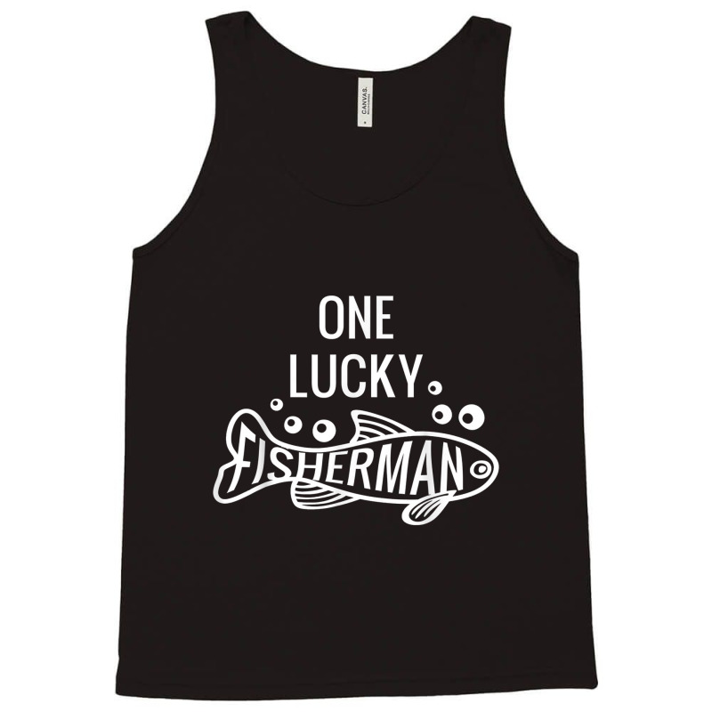 Mens One Lucky Fisherman Fishing Couples Matching Valentine's Day Tank Top | Artistshot