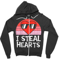 Kids I Steal Hearts Retro Toddler Baby Boys Valentines Day T Shirt Zipper Hoodie | Artistshot