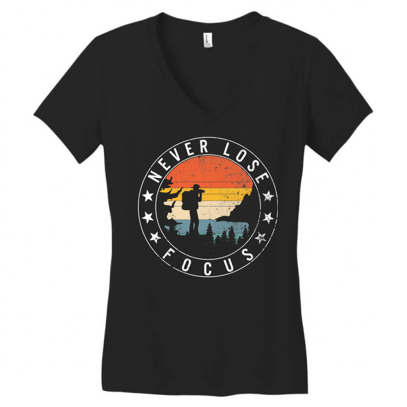 Never Lose Focus Photographer Camera (3) Women's V-Neck T-Shirt by AdeArt | Artistshot