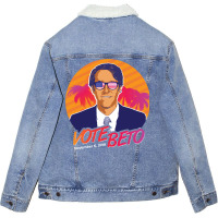 Vote Beto   Retro Edition Unisex Sherpa-lined Denim Jacket | Artistshot