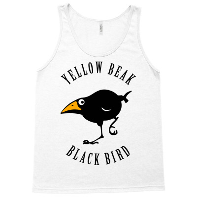 Yellow Beak Black Bird Tank Top Designed By Designisfun