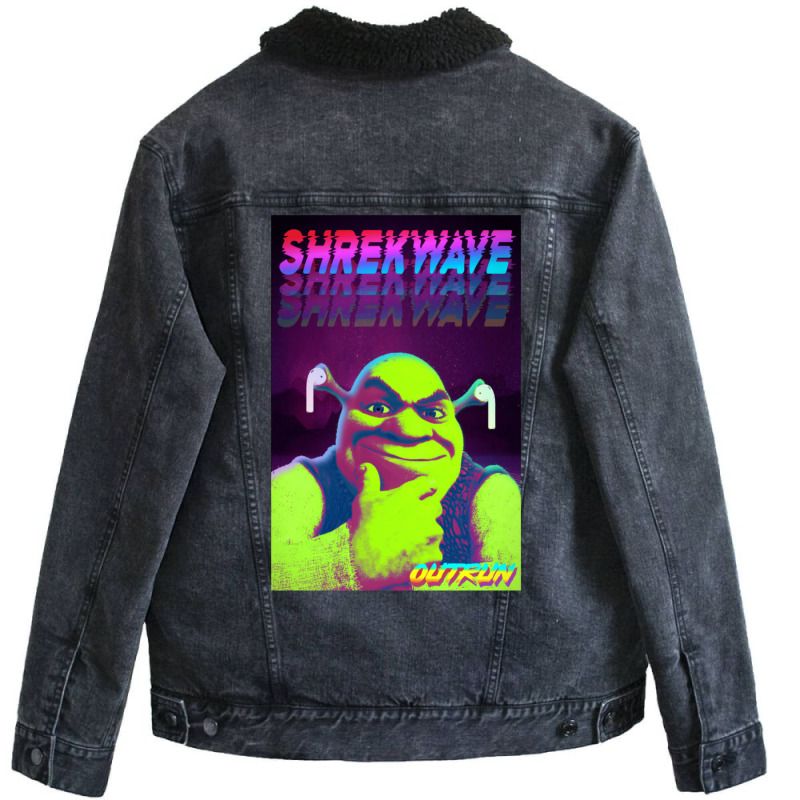 S H R E K W A V E Unisex Sherpa-lined Denim Jacket | Artistshot