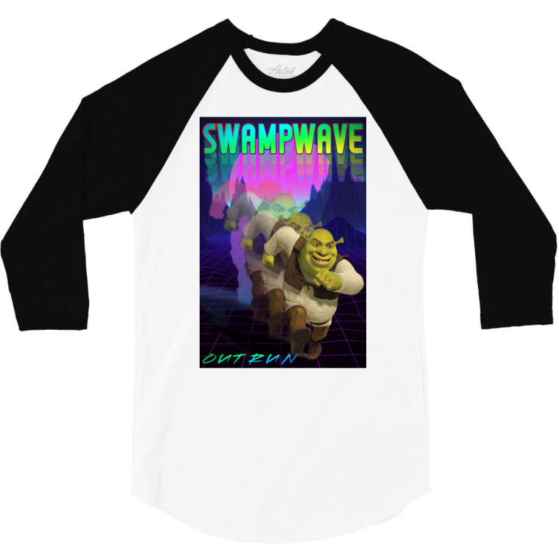 S W A M P W A V E 3/4 Sleeve Shirt | Artistshot