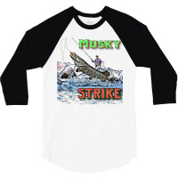 Musky Strike 3/4 Sleeve Shirt | Artistshot