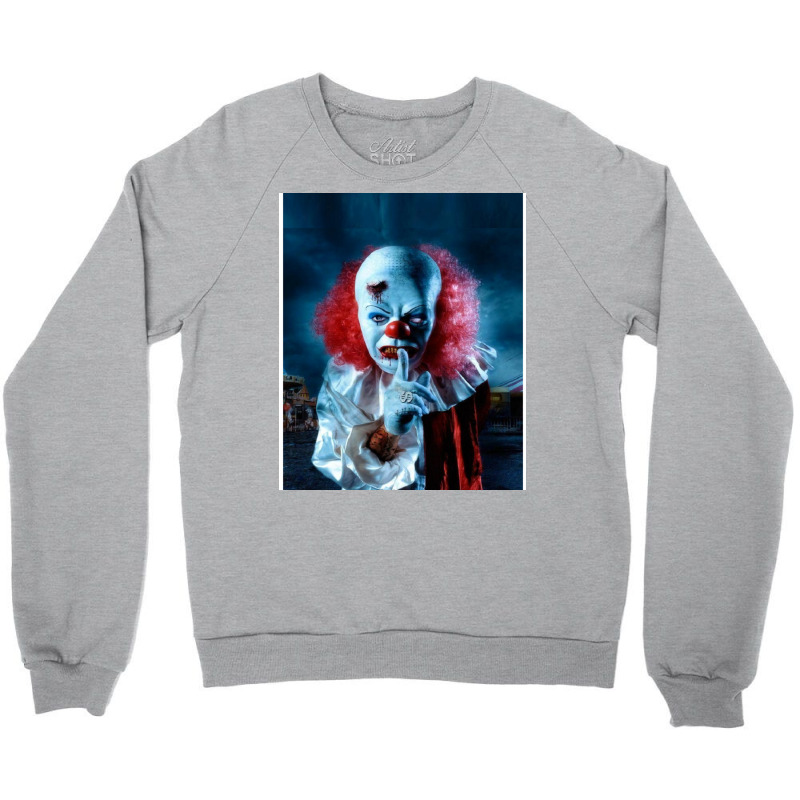 Scary Horror Clown Face Mask Crewneck Sweatshirt | Artistshot