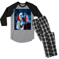 Scary Horror Clown Face Mask Men's 3/4 Sleeve Pajama Set | Artistshot