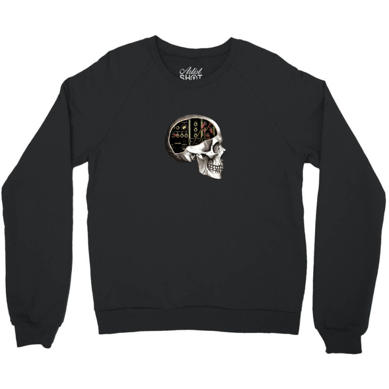 Analog Modular Synthesizer Skull For Synth Nerd Crewneck Sweatshirt | Artistshot