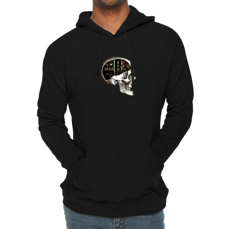 Analog Modular Synthesizer Skull For Synth Nerd Lightweight Hoodie | Artistshot