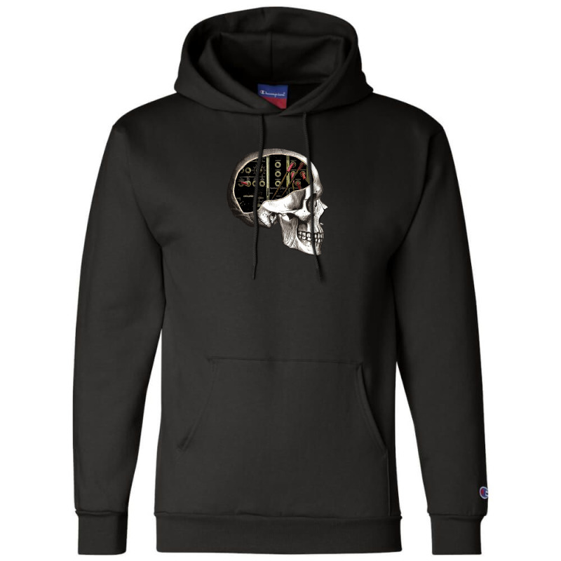 Analog Modular Synthesizer Skull For Synth Nerd Champion Hoodie | Artistshot