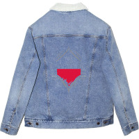 Poland  Two Hands Ripping Revealing Flag Of Poland Unisex Sherpa-lined Denim Jacket | Artistshot