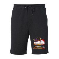 Baseball Happy Hallothanksmas Baseball Halloween And Christmas Autumn Fleece Short | Artistshot