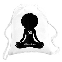 Womens Warrior Black Girl Meditation Self Love Om Wellness Wellness T Drawstring Bags | Artistshot