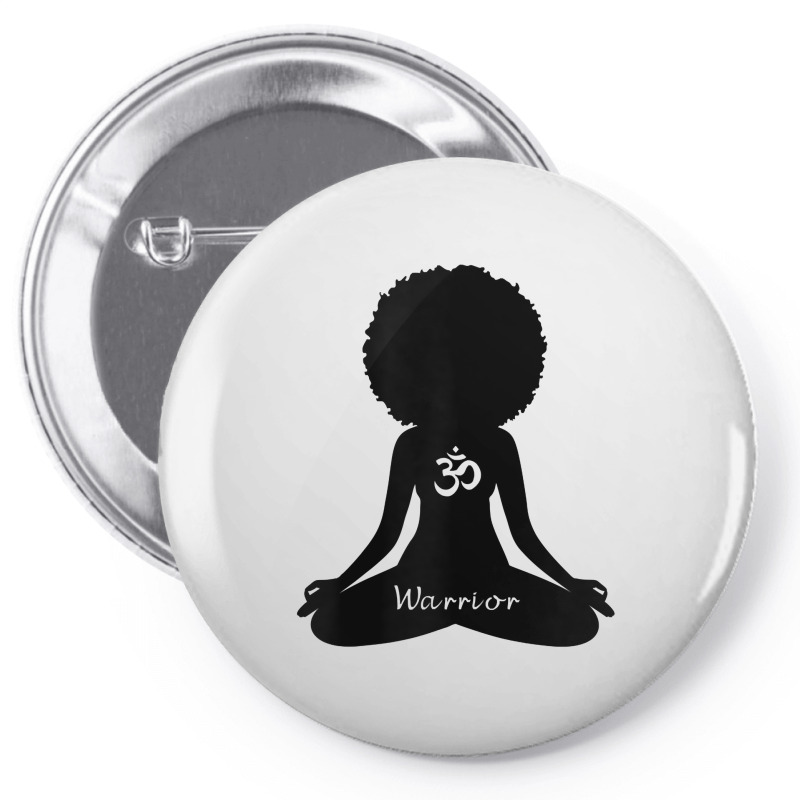 Womens Warrior Black Girl Meditation Self Love Om Wellness Wellness T Pin-back Button | Artistshot