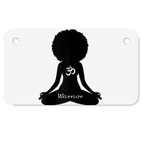 Womens Warrior Black Girl Meditation Self Love Om Wellness Wellness T Motorcycle License Plate | Artistshot