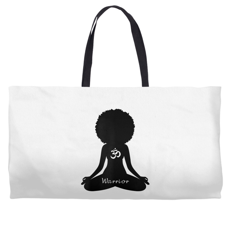 Womens Warrior Black Girl Meditation Self Love Om Wellness Wellness T Weekender Totes | Artistshot