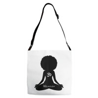 Womens Warrior Black Girl Meditation Self Love Om Wellness Wellness T Adjustable Strap Totes | Artistshot