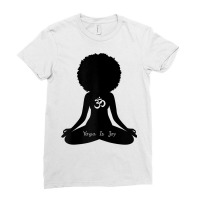 Womens Yoga Is Joy Black Girl Wellness Om Meditation Yoga T Shirt Ladies Fitted T-shirt | Artistshot