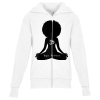 Womens Yoga Retreat Black Girl Wellness Om Meditation Yoga T Shirt Youth Zipper Hoodie | Artistshot