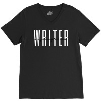 Writer In Progress Content Novel Author Novelist T Shirt V-neck Tee | Artistshot