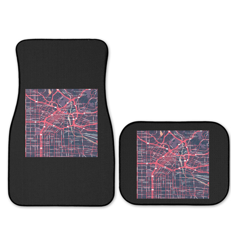 The City Of Angels Central La District Map Full Set Car Mats | Artistshot