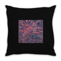 The City Of Angels Central La District Map Throw Pillow | Artistshot