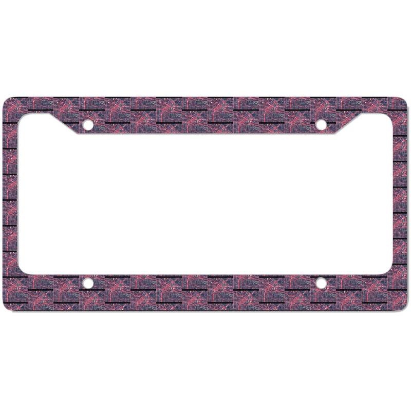 The City Of Angels Central La District Map License Plate Frame | Artistshot