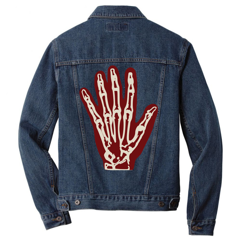 Trending Xray Hand Boney Five Fingers Men Denim Jacket | Artistshot