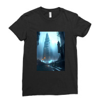 The Futuristic City. Ladies Fitted T-shirt | Artistshot