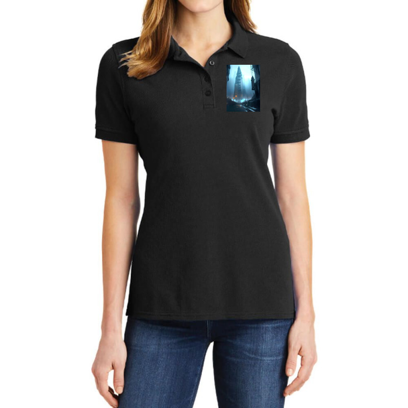 The Futuristic City. Ladies Polo Shirt by JasonMichaelDelp | Artistshot