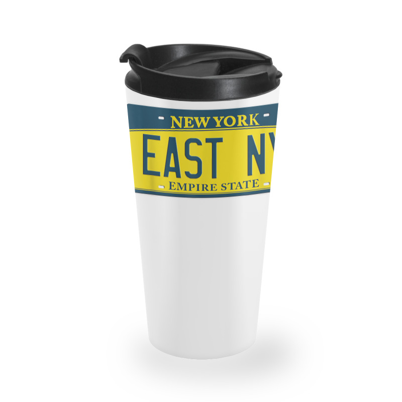 East New York Brooklyn Ny New York License Plate T Shirt Travel Mug | Artistshot