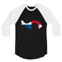 Panama Map Flag Drawing Line Art 3/4 Sleeve Shirt | Artistshot