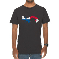 Panama Map Flag Drawing Line Art Vintage T-shirt | Artistshot