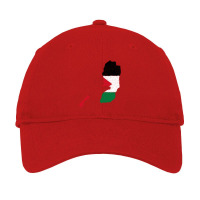 Palestinian Territories Map Flag Drawing Line Art Adjustable Cap | Artistshot