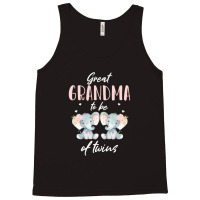 Great Grandma Of Twins Elephant Baby Shower Girl Decorations Tank Top | Artistshot