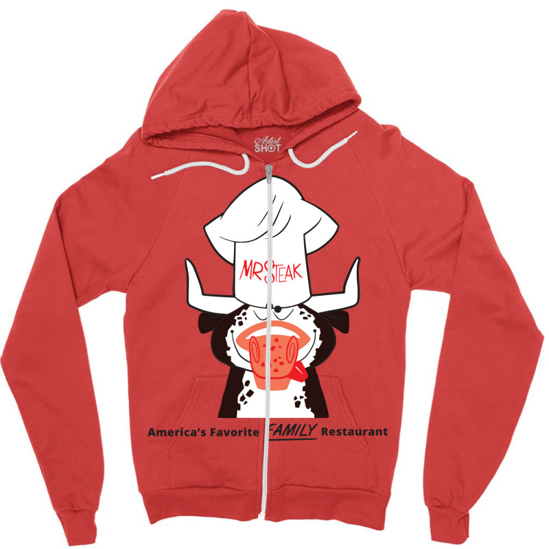 Mr. Steak Family Restaurants Zipper Hoodie by zukealieenh | Artistshot