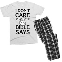 I Don't Care What The Bible Says Men's T-shirt Pajama Set | Artistshot