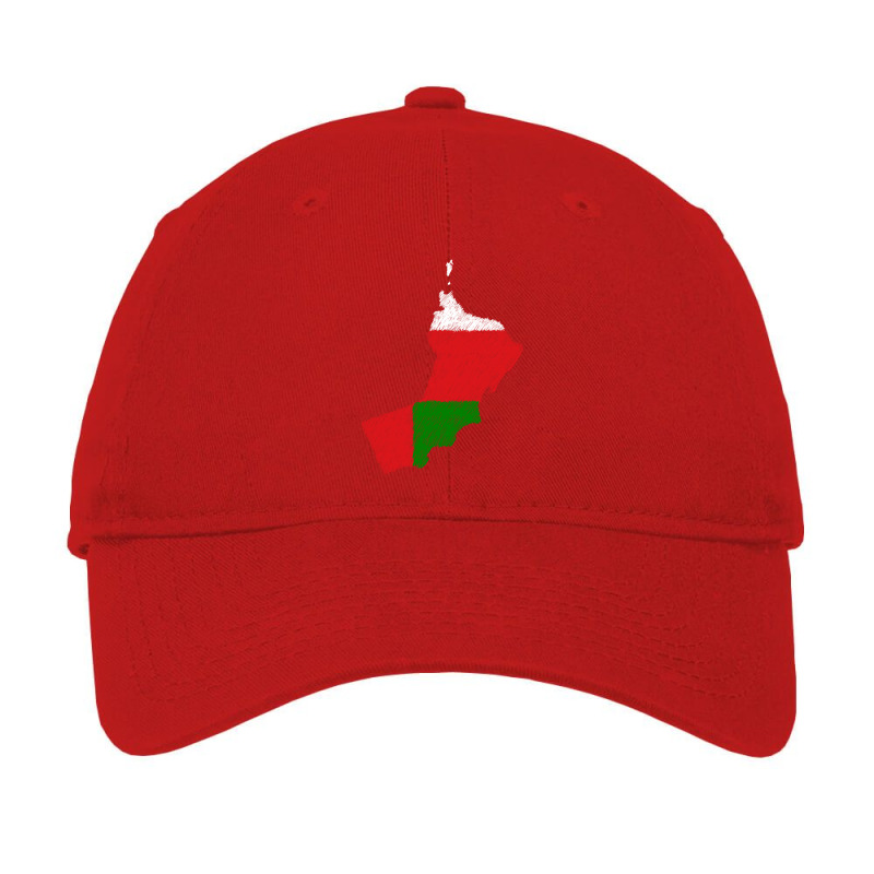 Oman Map Flag Drawing Line Art Adjustable Cap | Artistshot