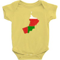 Oman Map Flag Drawing Line Art Baby Bodysuit | Artistshot