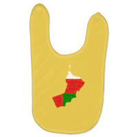 Oman Map Flag Drawing Line Art Baby Bibs | Artistshot