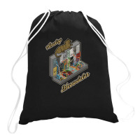 Cat On Analog Modular Synth Funny Synthesizer Drawstring Bags | Artistshot