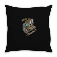 Cat On Analog Modular Synth Funny Synthesizer Throw Pillow | Artistshot