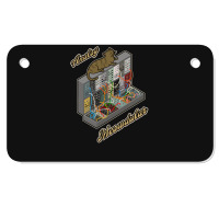 Cat On Analog Modular Synth Funny Synthesizer Motorcycle License Plate | Artistshot