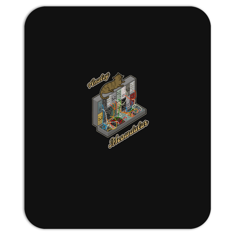 Cat On Analog Modular Synth Funny Synthesizer Mousepad | Artistshot