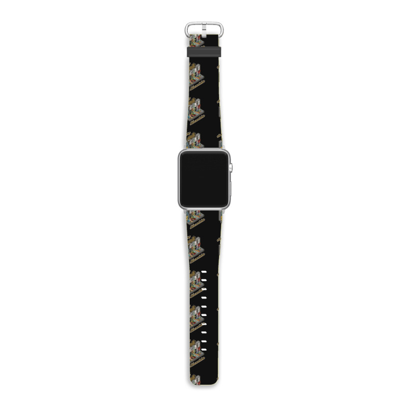 Cat On Analog Modular Synth Funny Synthesizer Apple Watch Band | Artistshot