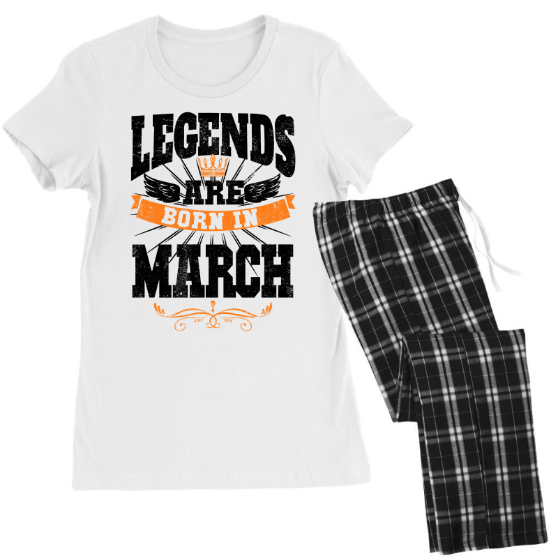 Legends Are Born In March For Light Women's Pajamas Set by autlu2024 | Artistshot