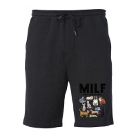 Milf Man I Love Felines Funny Cat Vintage Fleece Short | Artistshot